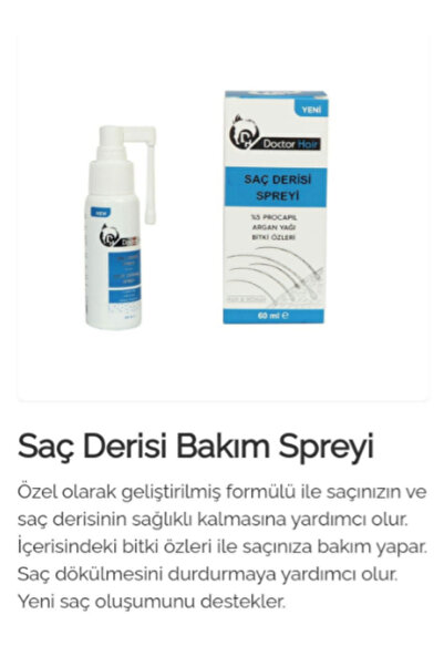 DOCTOR HAİR Saç Ekimi Sonrası Serum Sprey 60 ml