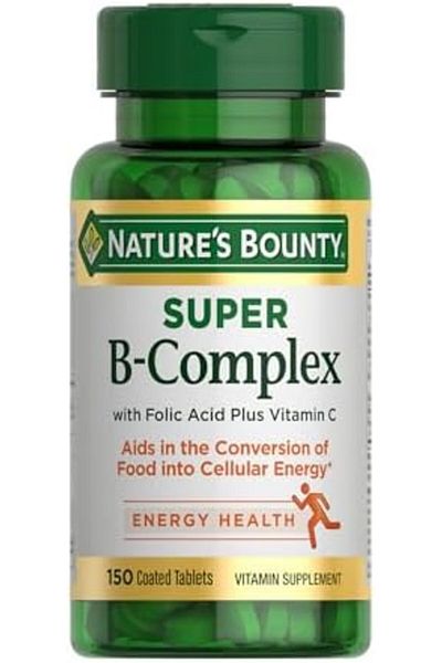 Nature's Bounty Super B Complex w/Folic Acid plus Vitamin C, 150 Tablets