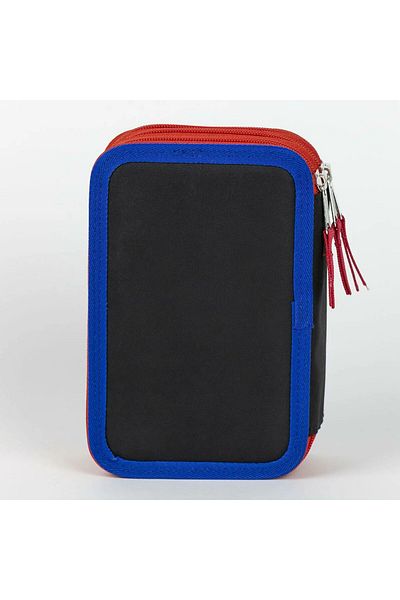 Cerda Filled 3-Zipper Pencil Case, Cerda, Giotto Spiderman, Multicolor