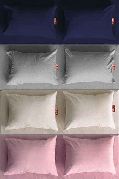 İQON Yastık Kılıfı 8 Adet | lacivert | gri | bej | gülkurusu |