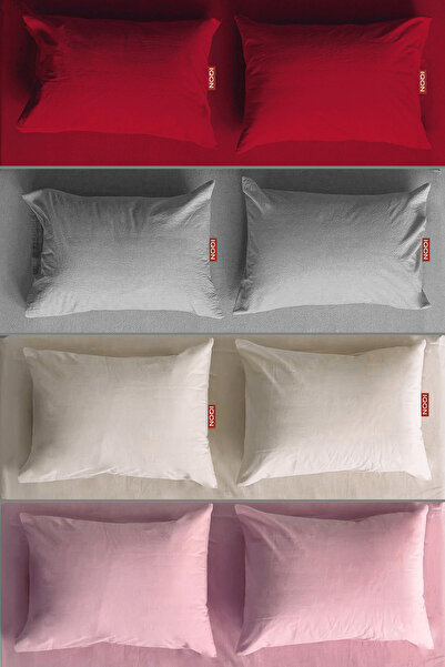 İQON غطاء وسادة 8 قطع |   أحمر |   رمادي |   بيج |   سمك السلمون |
