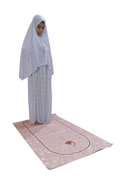 SDD Girls' 2-piece prayer set, sheet and rug, multi-colored, from 9 to 11 years