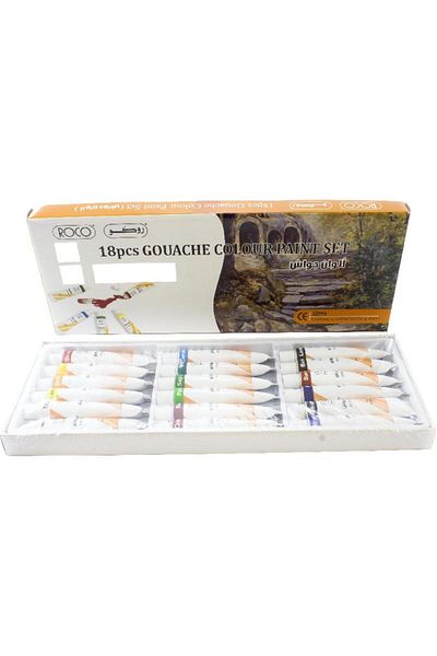 Roco Colour Paint Set Gouache Color 18 Colors 12.00ml ( .42 oz )