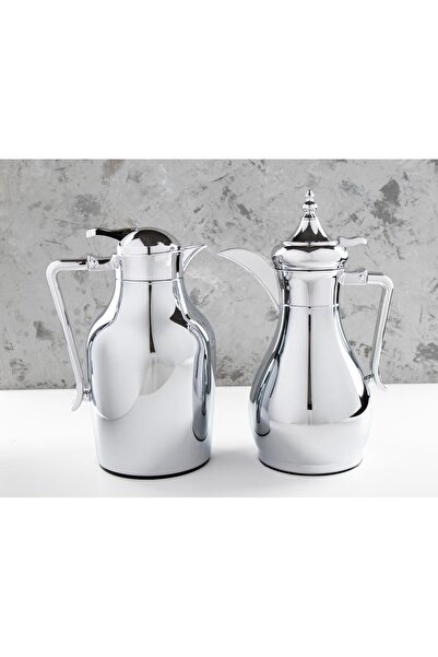 TOHFAT-AL MAIDAH طقم ترامس الجود فاخرة حافظ للحرارة لمدة 18 ساعة السعة الشاهي 1 لتر و القهوة 0.75 ملي