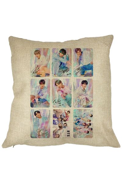 BEKZ Perna Decorativa BTS Army 5, 40x40 cm, Husa Detasabila, Burduf