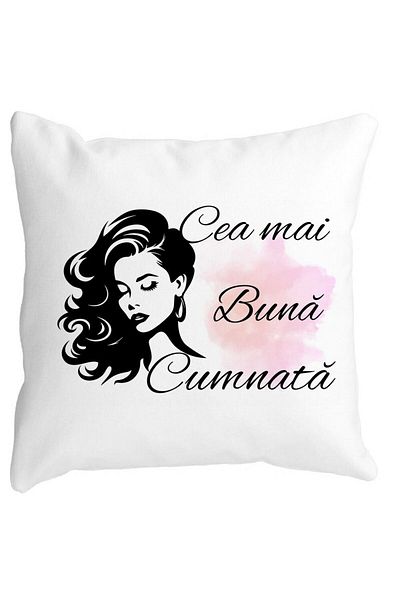 BEKZ Perna Decorativa pentru Cumnata 3, 40x40 cm, Alba, Mata, Husa Detasabila, Burduf