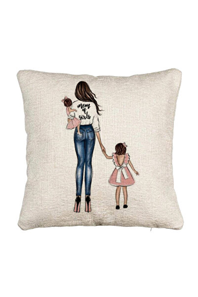 BEKZ Perna Decorativa Canapea, Model Mom of Girls, 40x40 cm, Cu fermoar