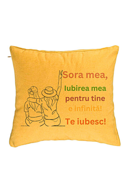 BEKZ Față de pernă My Sister 9, 40x40 cm, galbenă
