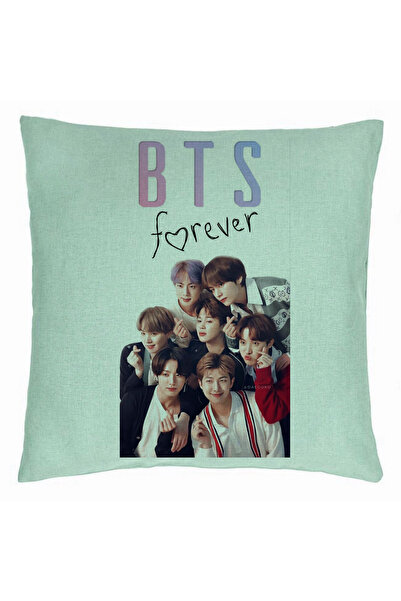 BEKZ Perna Decorativa BTS Army 13, 40×40 cm, Verde Menta, Husa Detasabila, Bu...