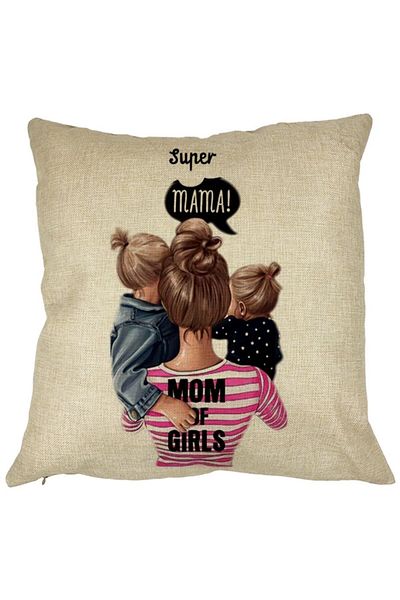 BEKZ Față de pernă pătrată Super Mama, 40x40 cm