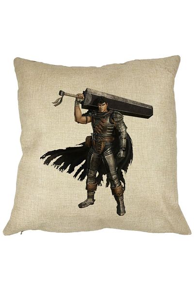BEKZ Perna Decorativa cu Berserk 2, 40x40 cm, Husa Detasabila, Burduf