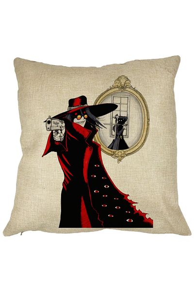 BEKZ Perna Decorativa cu Hellsing, 40x40 cm, Husa Detasabila, Burduf