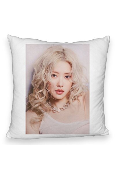 BEKZ Perna Decorativa Fluffy BlackPink Rose 3, 45×45 cm, Cu fermoar