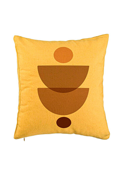 BEKZ Față de pernă, model abstract creativ 3, 40x40 cm, galben