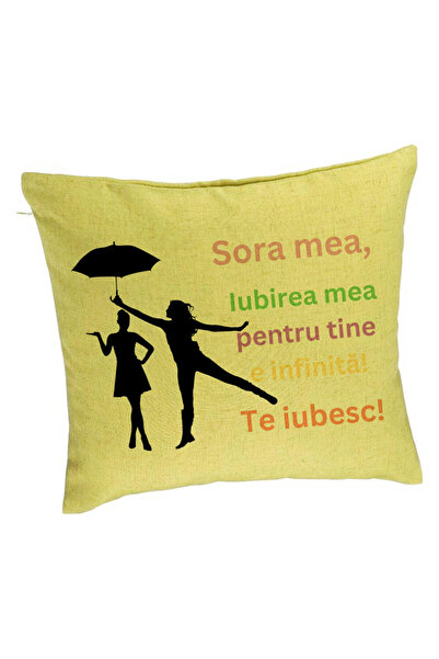 BEKZ Față de pernă My Sister 3, 40x40 cm, verde