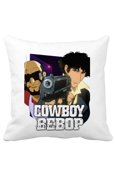 BEKZ Cowboy Bebop 3 Pillowcase, 40x40 Cm, White, Matte