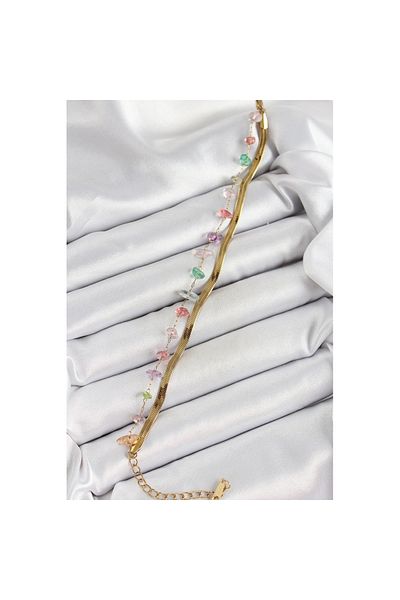 Skygo 316L Steel Gold Color Crystal Mixed Color Stone Women's Bracelet - Tj-Bb7091