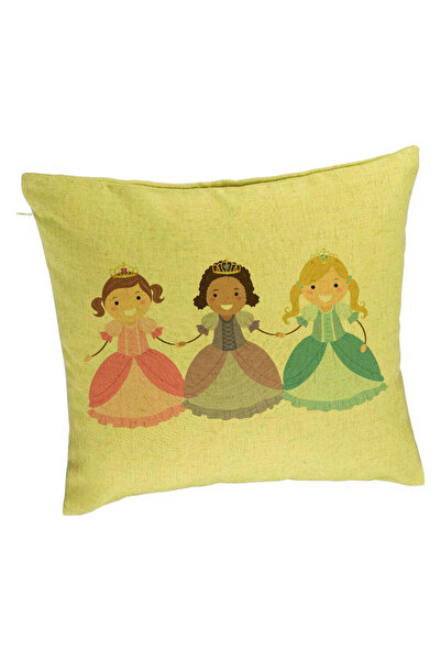 BEKZ Perna Decorativa, Model 3 Printese, 40x40 cm, Verde, Husa Detasabila, Bu...