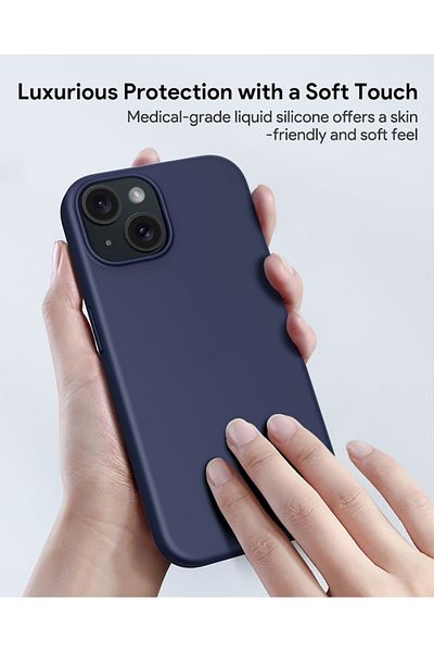 AUKEY Magnetic Hrd-Shell Phone Case Midnight iPhone 15 Blue PC-GJ10AStorm Blue