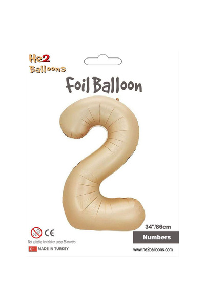 Vipfoni 2 بالون رقائق الكراميل مقاس 34 بوصة