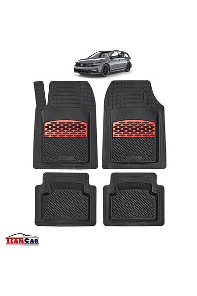 TEAMCAR Covorase Auto ® Tip Tavita Compatibile Volkswagen Passat B8 Variant Red