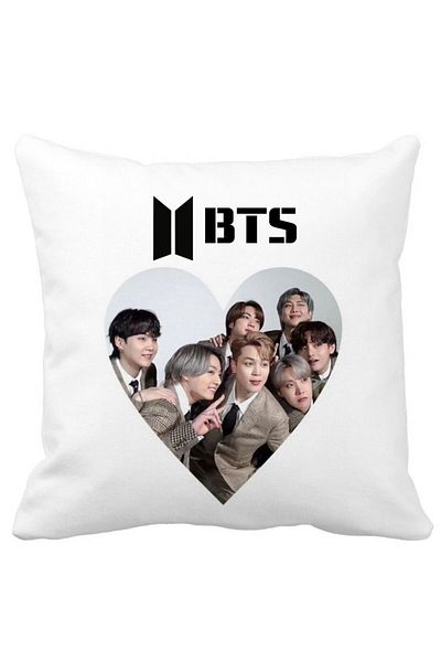 BEKZ Bts Army 4 Pillowcase, 40x40 Cm, White, Matte