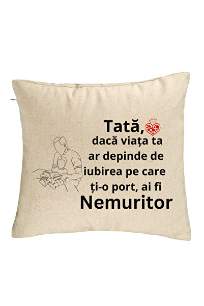 BEKZ Decorative Pillow, Pattern for Tata 8, 40x40 cm, Beige, Removable Cover,...