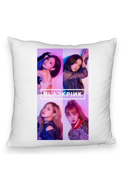 BEKZ Perna Decorativa Fluffy BlackPink, 5, 40x40 cm, Husa Detasabila, Burduf