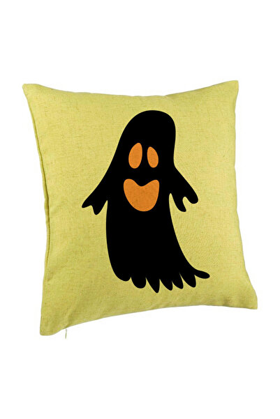 BEKZ Perna Decorativa cu motiv Fantoma de Halloween 2, 40x40 cm, Verde, Husa ...