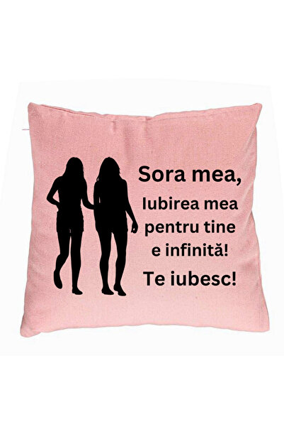 BEKZ Față de pernă My Sister 15, 40x40 cm, roz