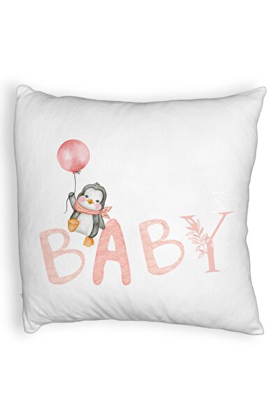 BEKZ Perna Decorativa Fluffy, Model Baby, 40x40 cm, Alba, Husa Detasabila, Burduf