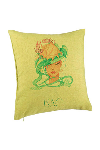 BEKZ Față de pernă, model zodiacal, 40x40 cm, verde