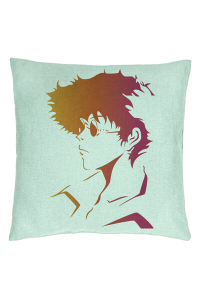BEKZ Perna Decorativa cu Cowboy Bebop 2, 40x40 cm, Verde Menta, Husa Detasabila, Burduf