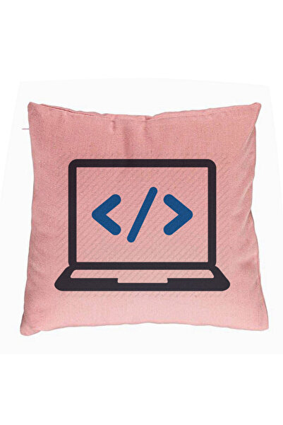 BEKZ Perna Decorativa, Model Developer, 40x40 cm, Roz, Husa Detasabila, Burduf