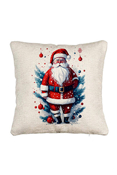 BEKZ Perna Decorativa Canapea cu Mos Craciun 2, 40x40 cm, Cu fermoar