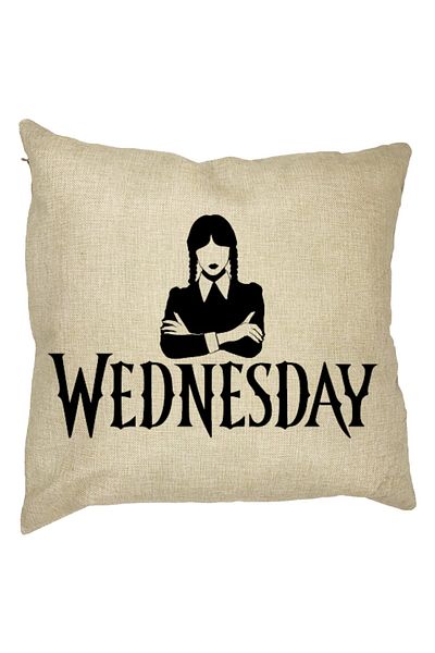 BEKZ Perna Decorativa Wednesday Addams 4,40x40 cm, Husa Detasabila, Burduf