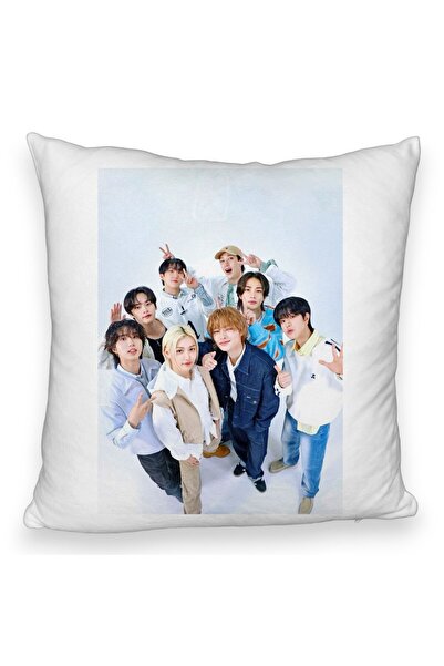 BEKZ Αφράτο Διακοσμητικό Μαξιλάρι, Stray Kids 9, 45×45 cm, Με φερμουάρ
