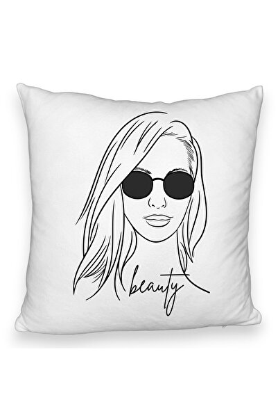 BEKZ Față de pernă pufoasă, model Beauty Life, 40x40 cm, albă