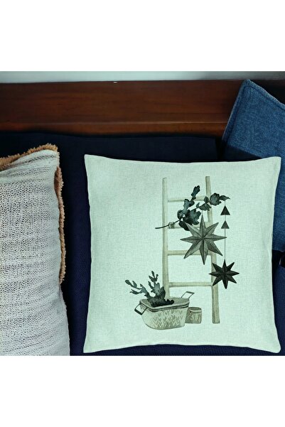 BEKZ Perna Decorativa cu tematica de Craciun, 12, 40x40 cm, Verde Menta, Husa...