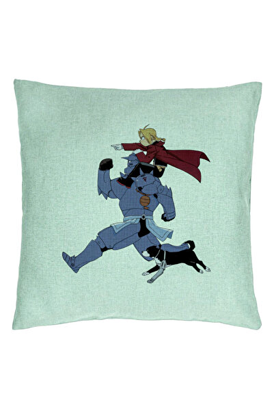 BEKZ Față de pernă cu Full Metal Alchemist 2, 40x40 cm, verde mentă