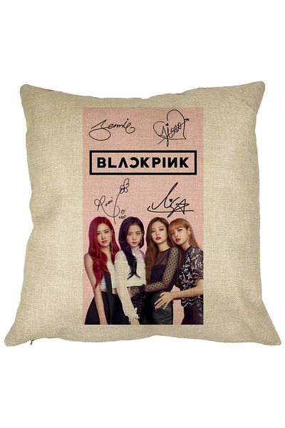BEKZ Perna Decorativa BlackPink, Model 16, 40x40 cm, Husa Detasabila, Burduf
