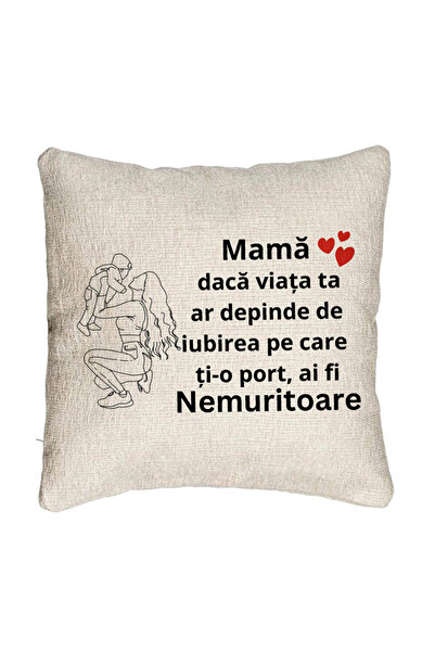BEKZ Fata de perna Canapea, Model pentru Mama 10, 40x40 cm, Cu fermoar