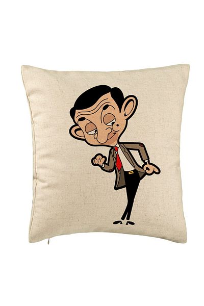 BEKZ Față de pernă, model Mr Bean, 40x40 cm, bej