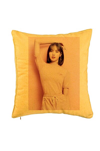 BEKZ Față de pernă Blackpink Lisa 4, 40x40 cm, galbenă
