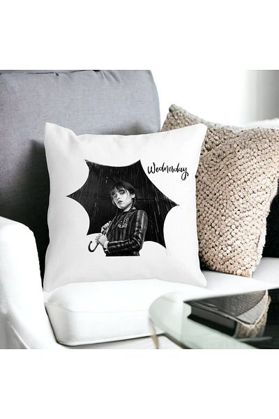BEKZ Wednesday Addams Pillowcase 3.40x40 Cm, White, Matte