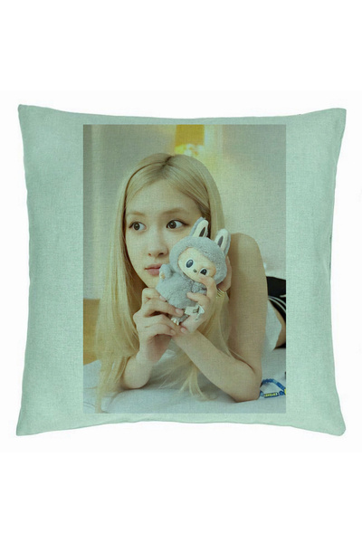 BEKZ Față de pernă Blackpink Rose 2, 40×40 cm, verde mentă