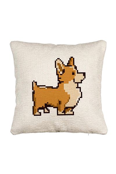 BEKZ Fata de perna Canapea, Model Doggie, 40x40 cm, Cu fermoar