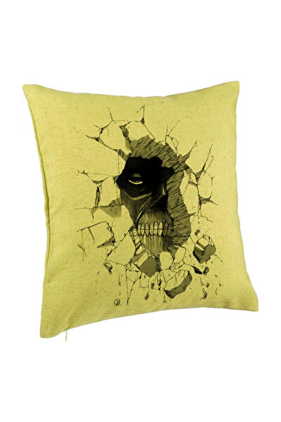 BEKZ Perna Decorativa cu Attack on Titan, 40x40 cm, Verde, Husa Detasabila, B...