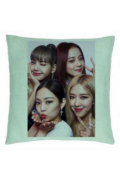 BEKZ Față de pernă Blackpink, Model 8, 40x40 cm, Verde Mentă