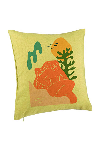 BEKZ Față de pernă, model Abstracta 6, 40x40 cm, verde